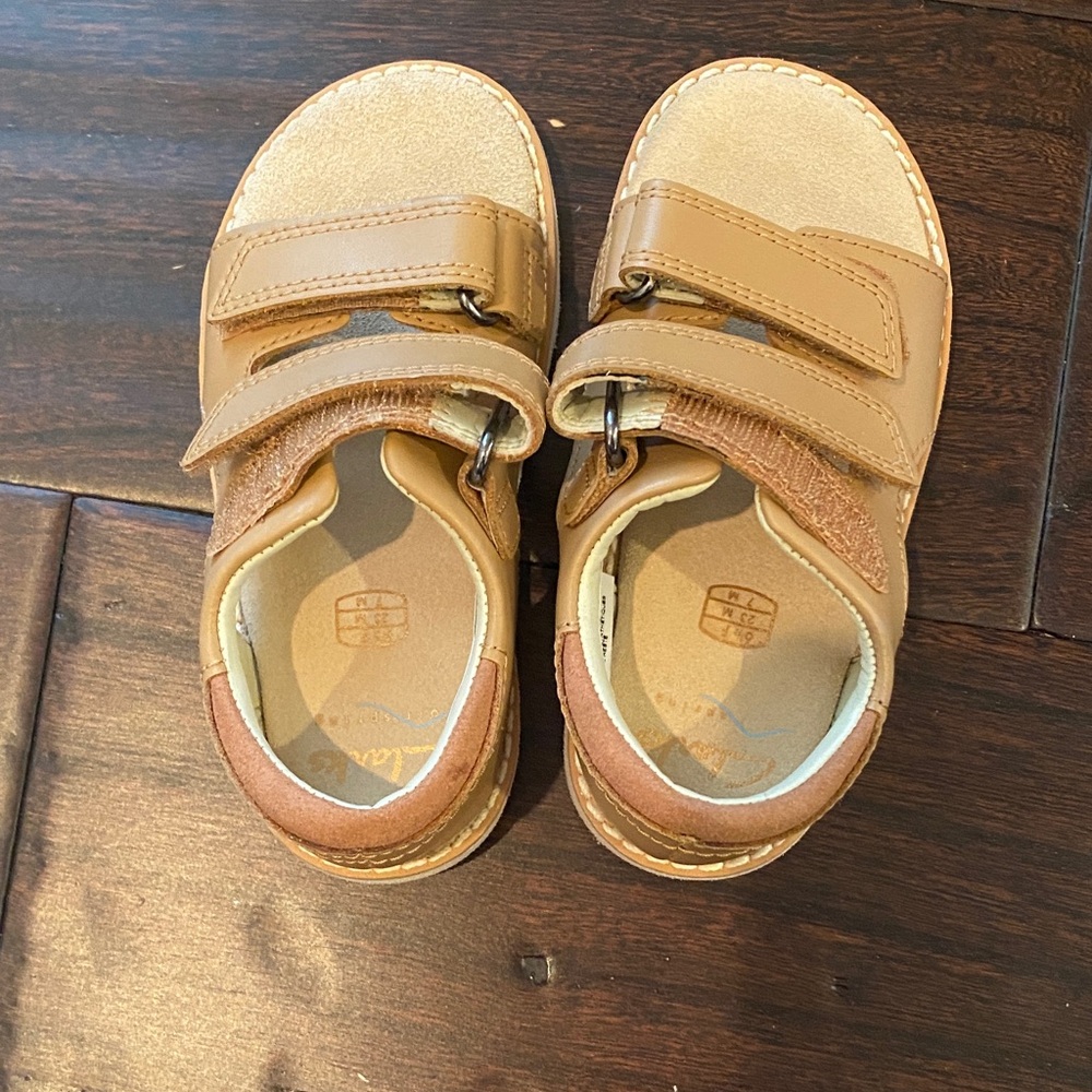 Clarks Brown Leather Baby Sandals